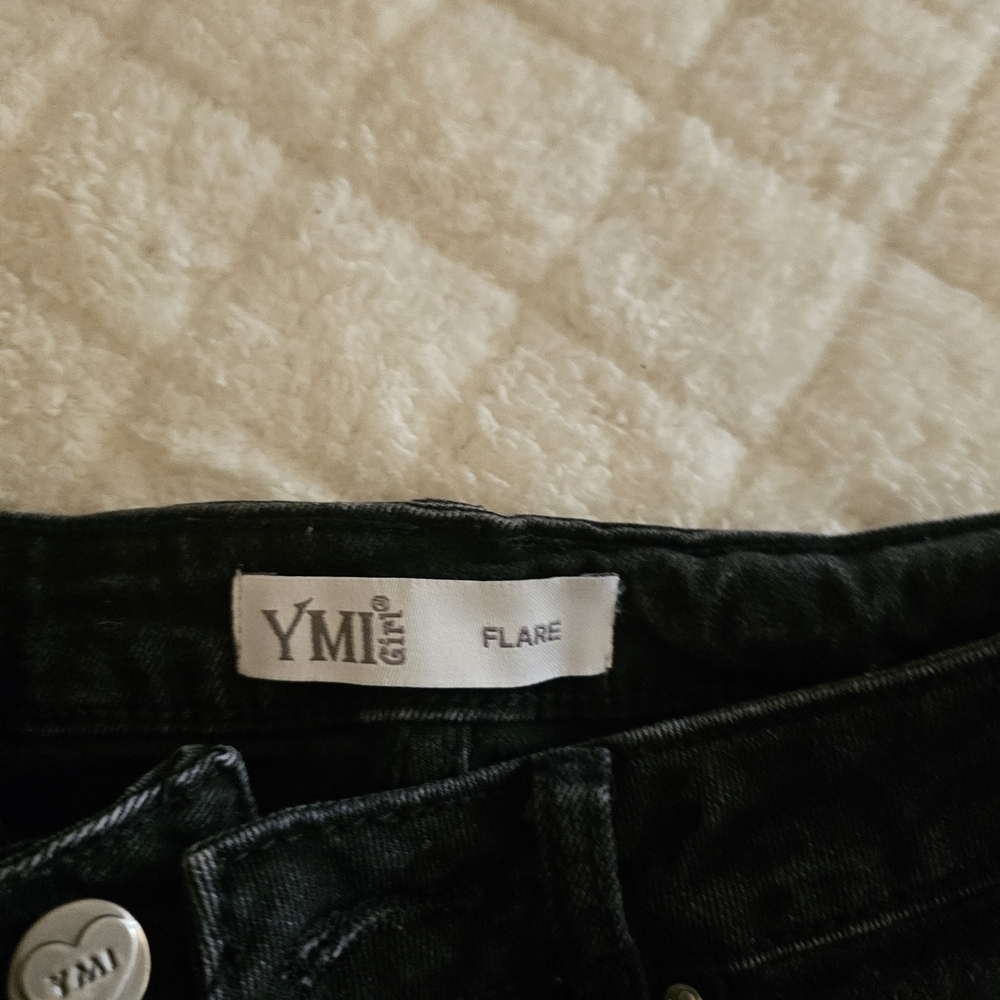 YMI Kids Black Flare Jeans - Picture 8 of 9